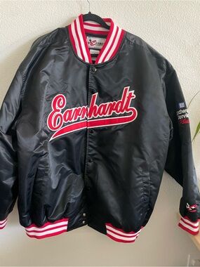 Chase Authentics Black Jacket with Red & White Ribbed Collar